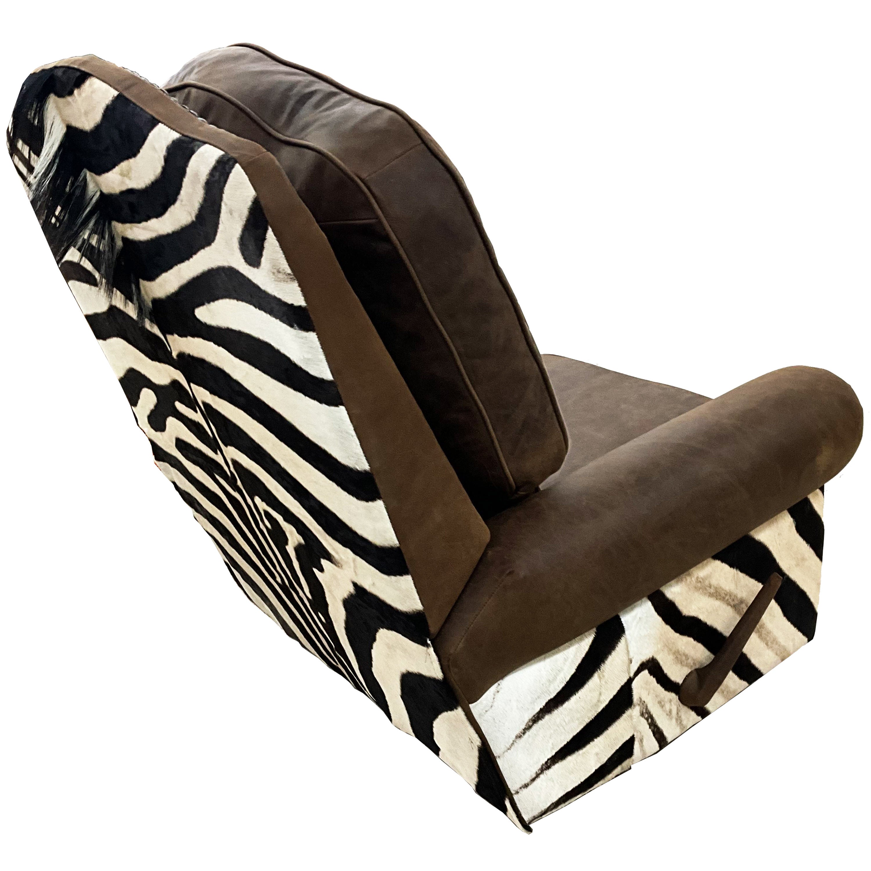 Zebra King Swivel Glider Recliner