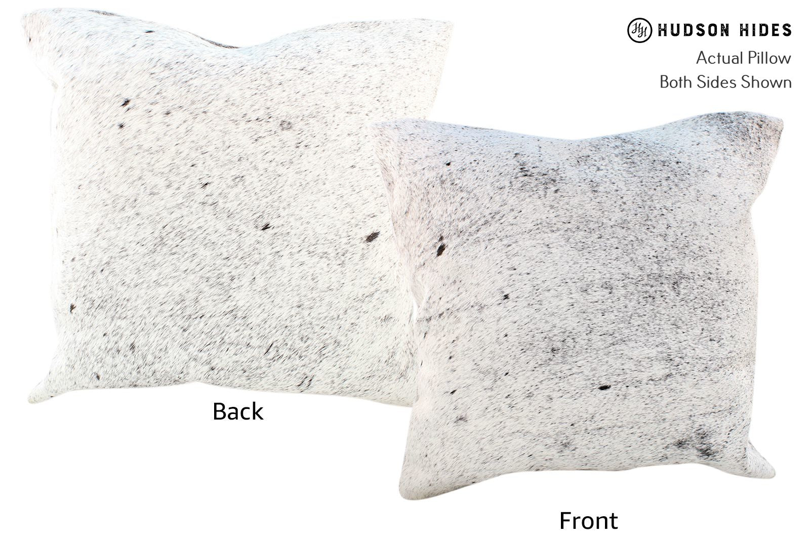 Salt and Pepper Black Cowhide Pillow #16302