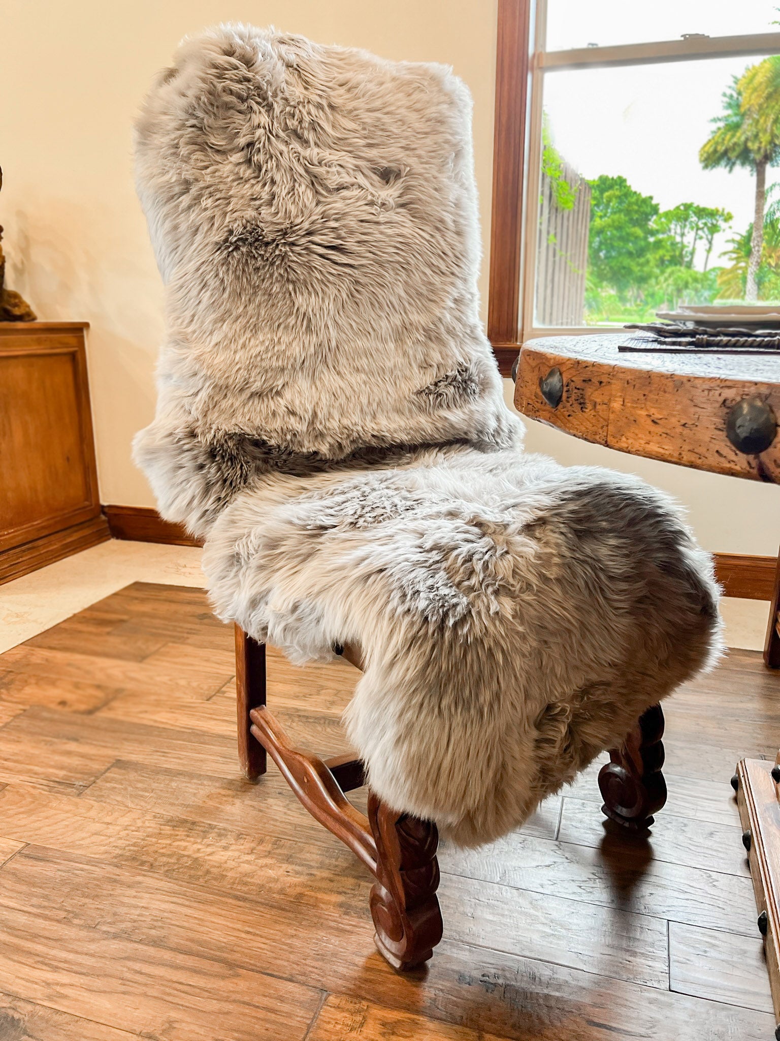 Grey New Zealand Sheepskin 2-Pelt 2' x 6' by Hudson Hides