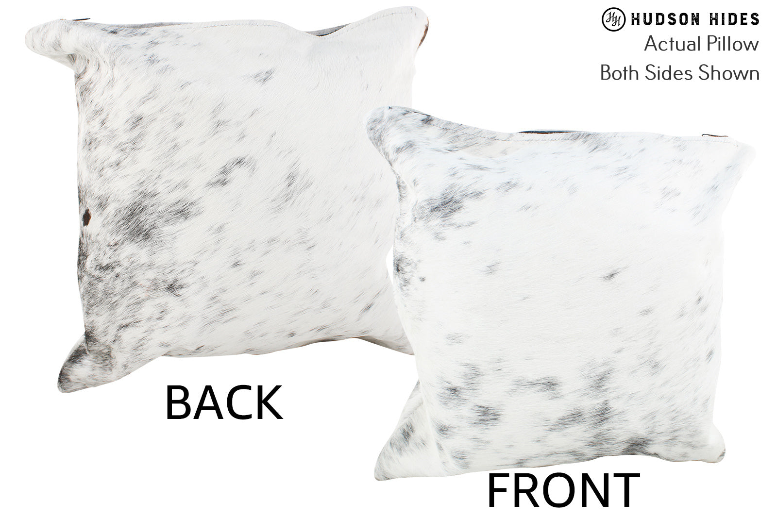 Salt and Pepper Black Cowhide Pillow #36043