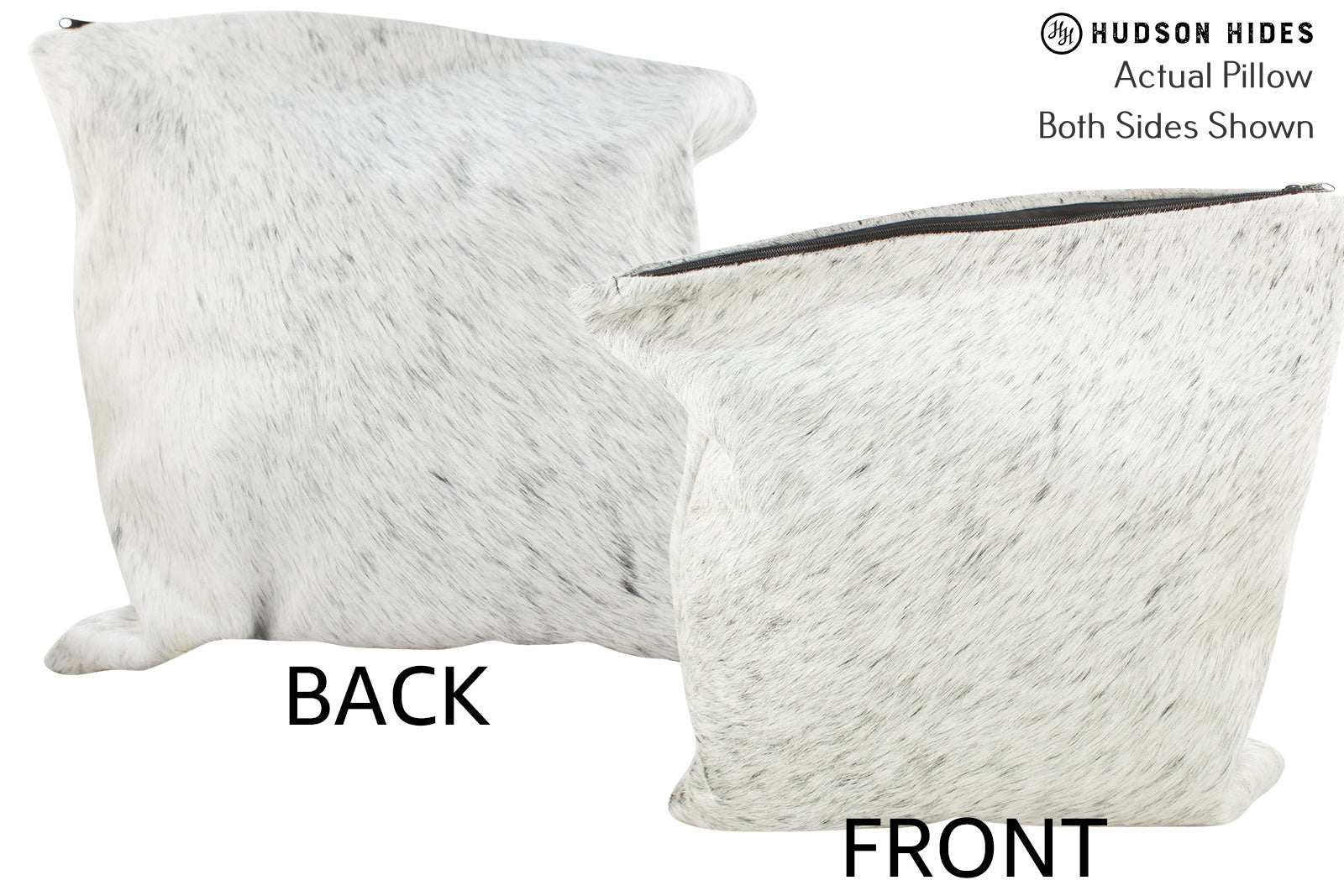 Salt and Pepper Black Cowhide Pillow #36135