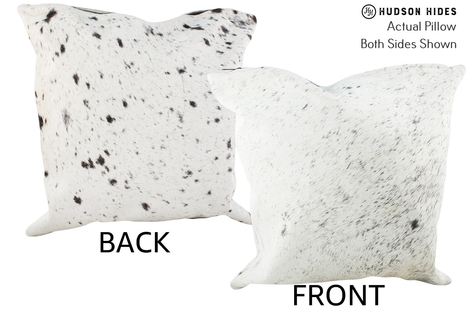 Salt and Pepper Black Cowhide Pillow #36141