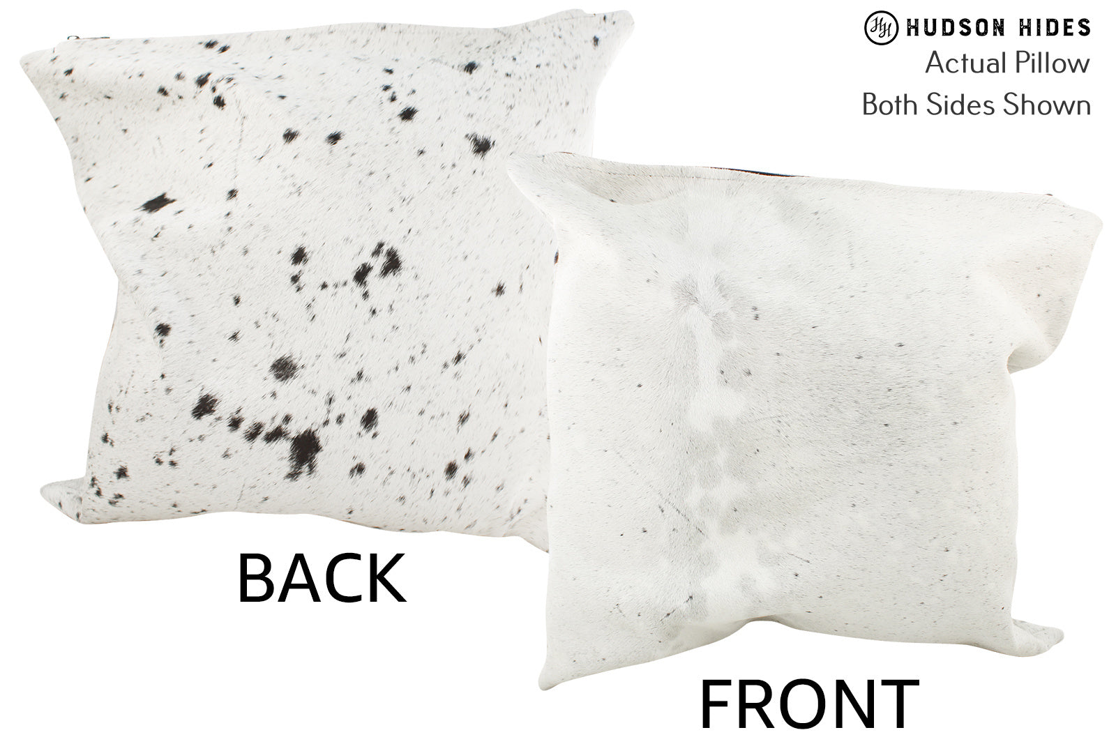 Salt and Pepper Black Cowhide Pillow #36161