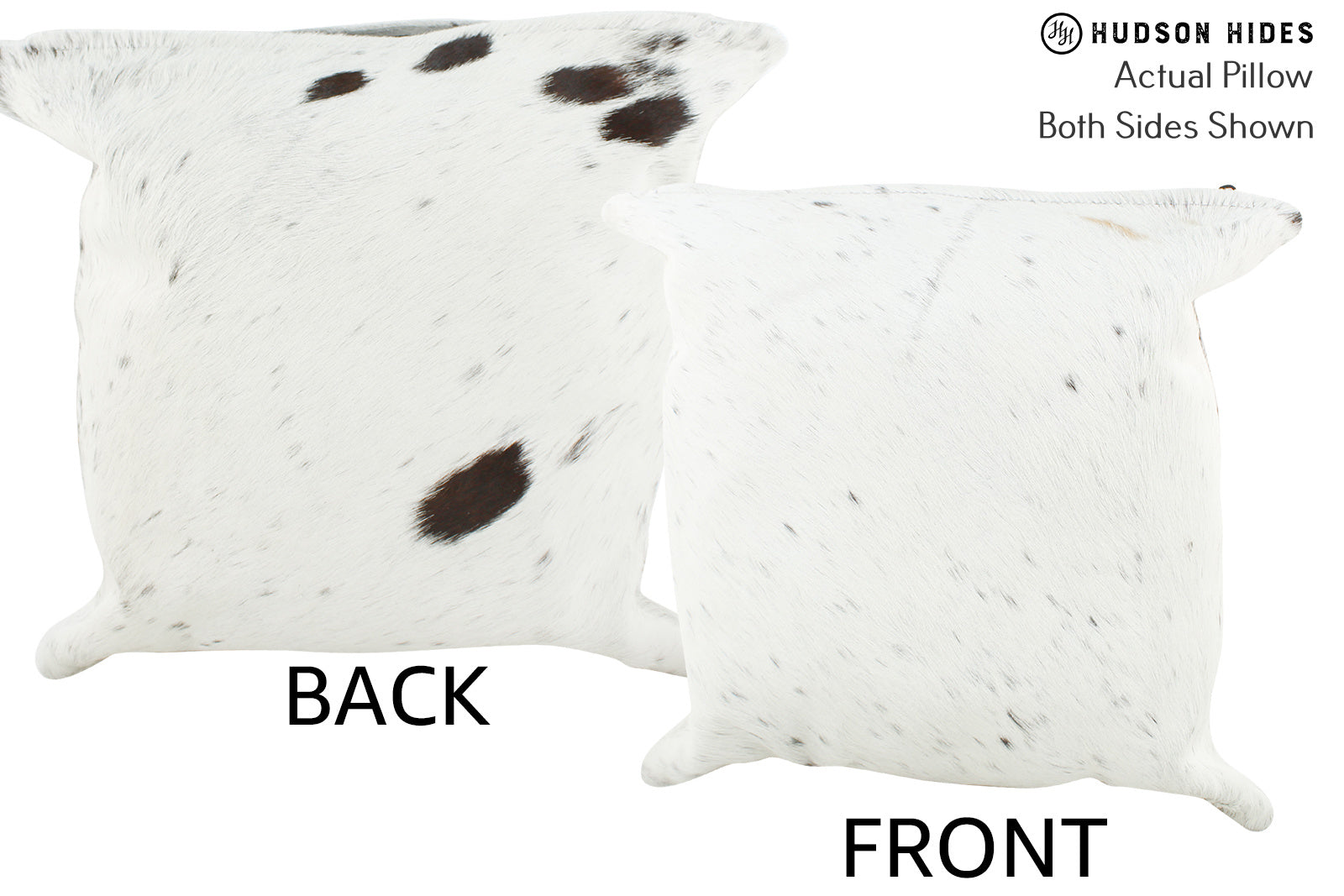 Salt and Pepper Black Cowhide Pillow #36871