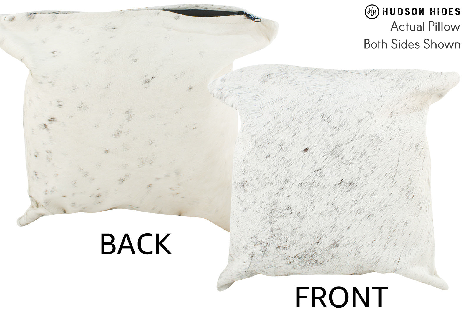 Salt and Pepper Black Cowhide Pillow #36919