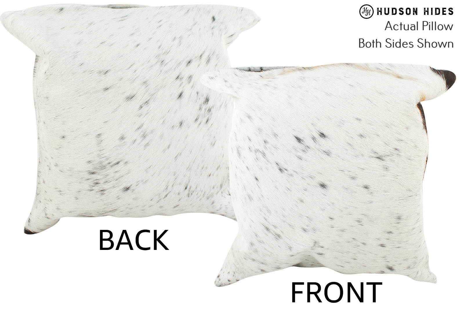 Salt and Pepper Black Cowhide Pillow #36936