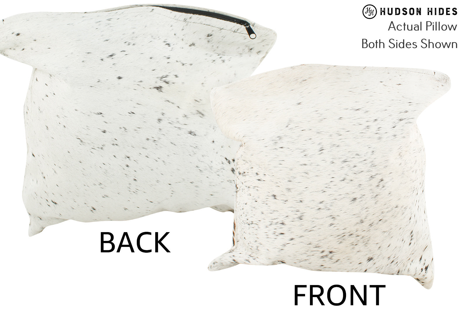 Salt and Pepper Black Cowhide Pillow #37361