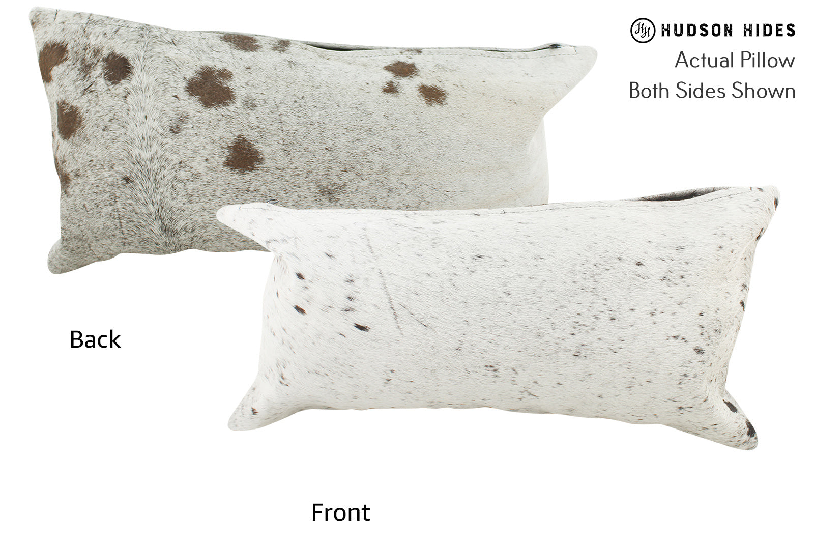 Salt and Pepper Black Cowhide Pillow #37781