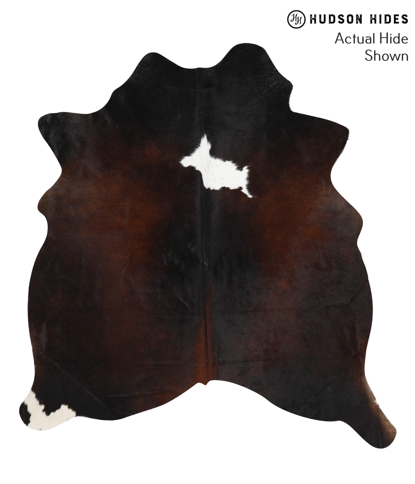 Chocolate and White Cowhide Rug #39822