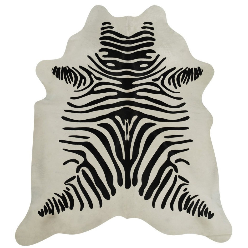 White Zebra Brazilian Cowhide Rug