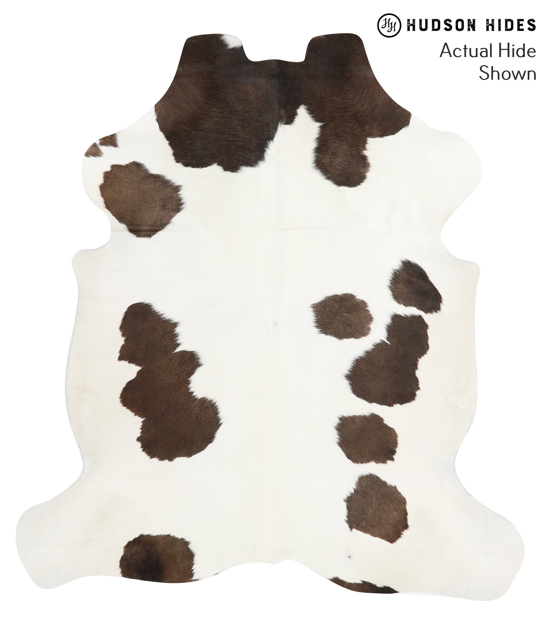 Chocolate and White Cowhide Rug #43327