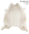 Solid White XX-Large Brazilian Cowhide Rug 7'2