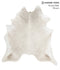 Solid White XX-Large Brazilian Cowhide Rug 7'8