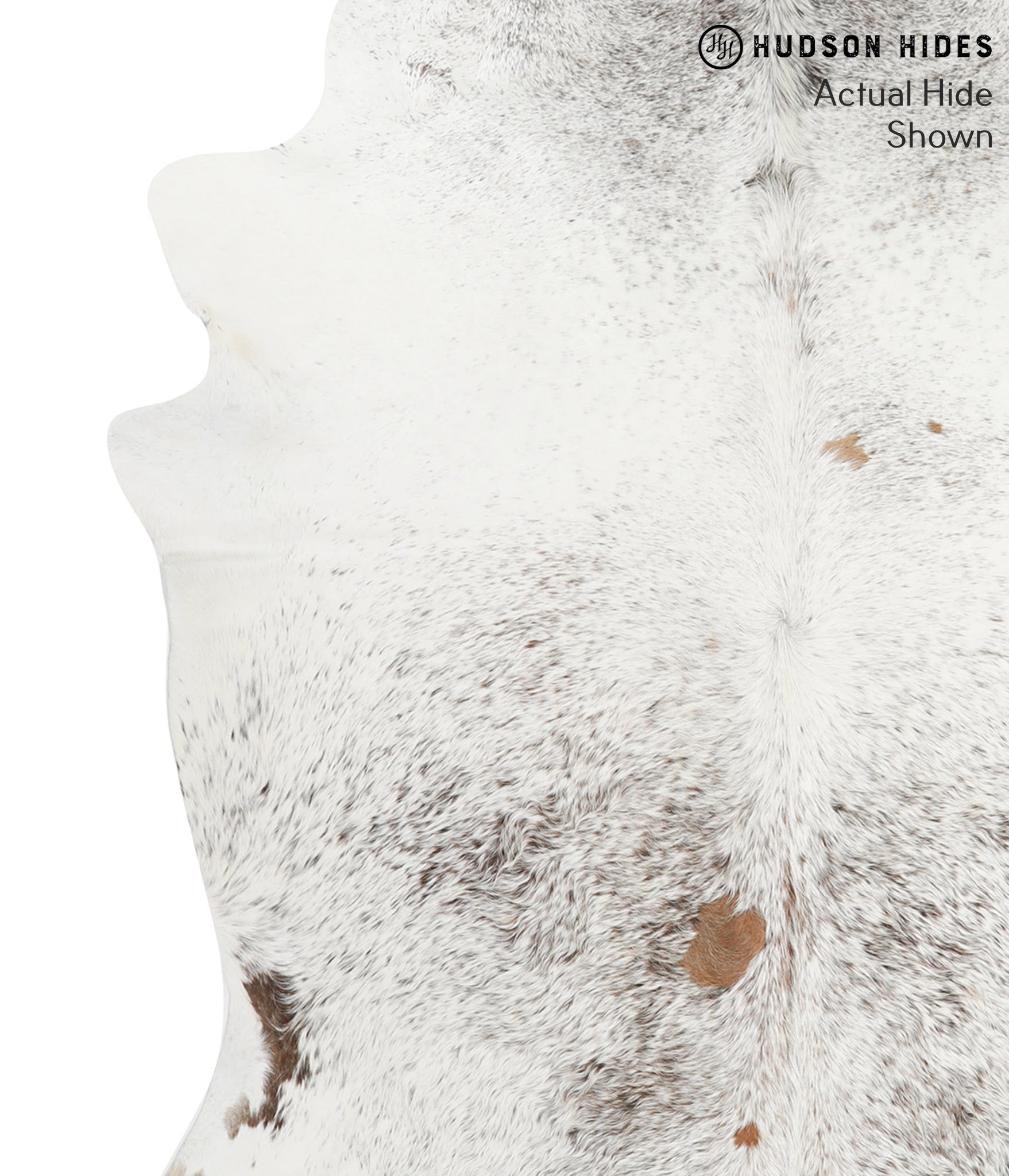 Salt and Pepper Brown Cowhide Rug #49725