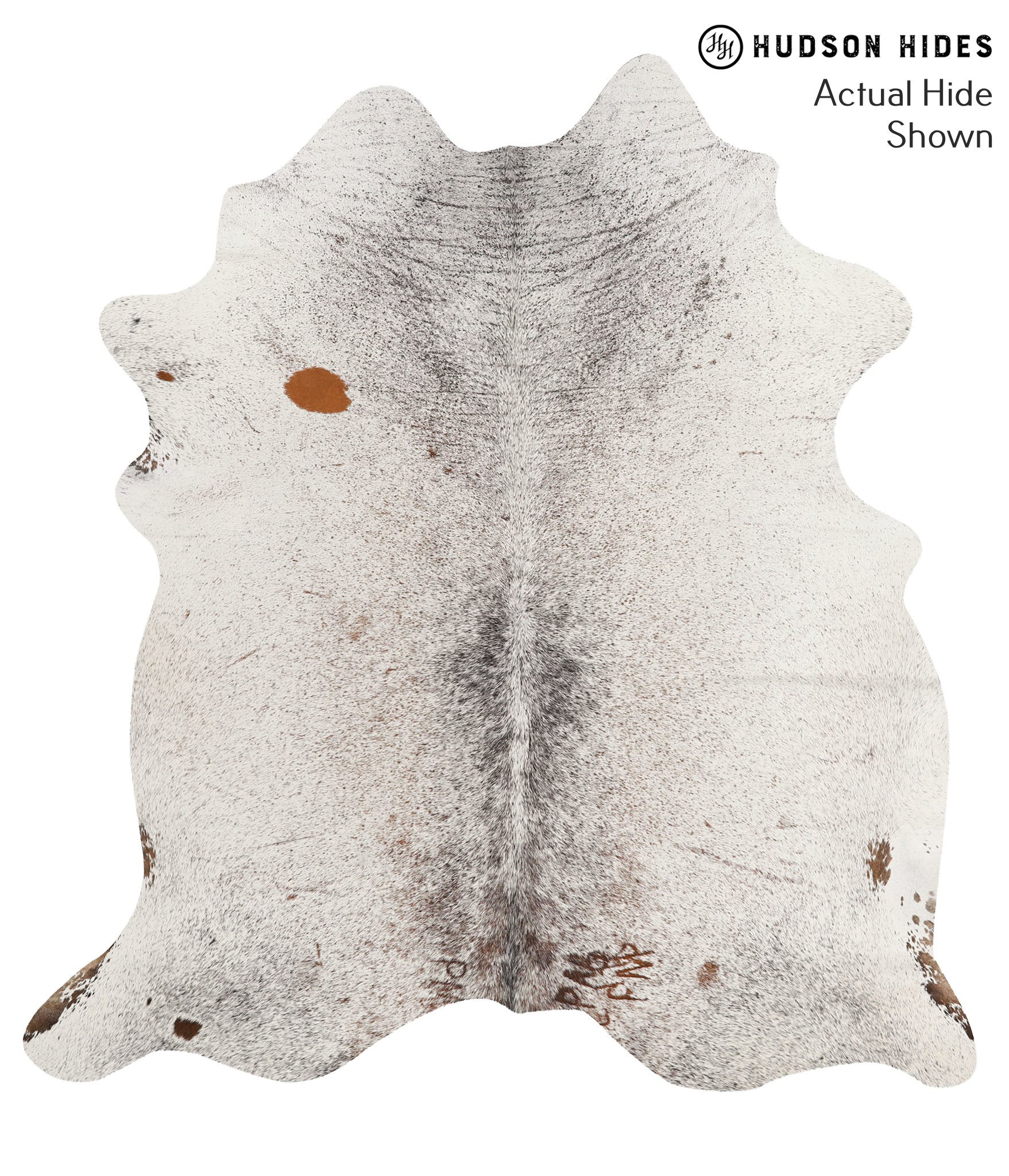 Salt and Pepper Brown Cowhide Rug #66786