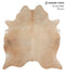 Beige X-Large Brazilian Cowhide Rug 7'0