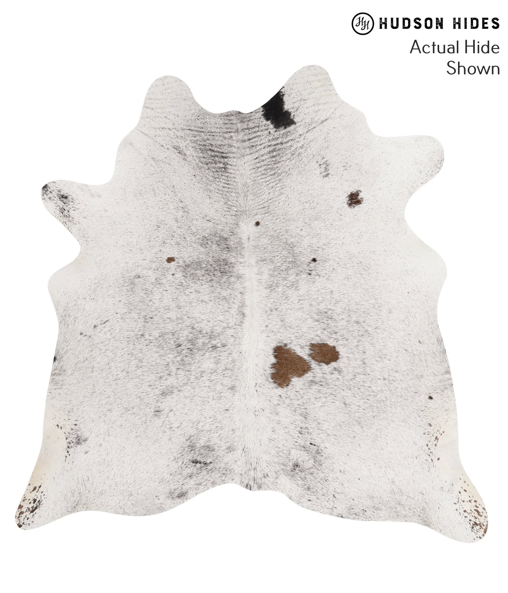 Salt and Pepper Brown Cowhide Rug #67514