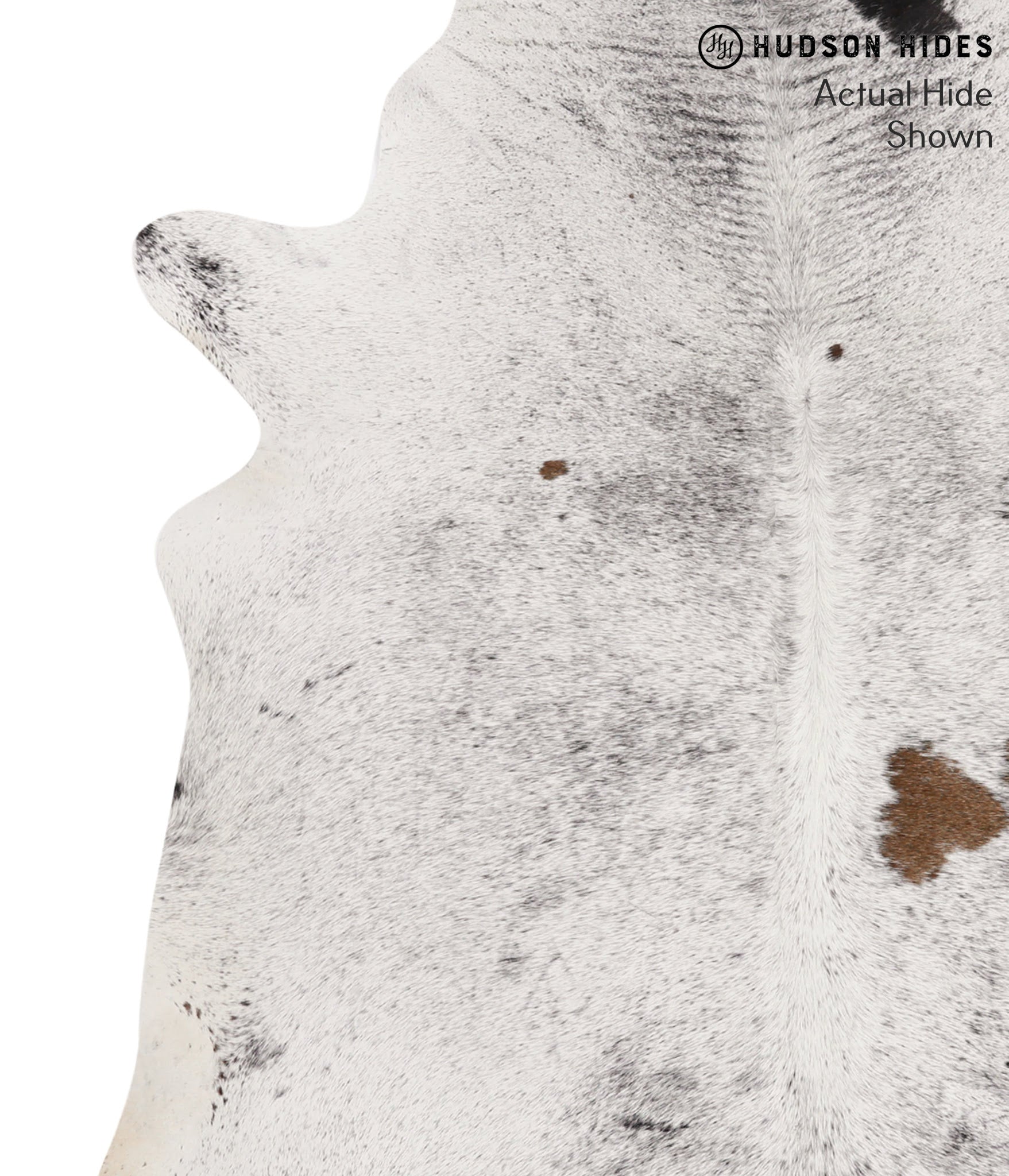 Salt and Pepper Brown Cowhide Rug #67514