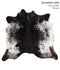 Salt and Pepper Black X-Large Brazilian Cowhide Rug 6'4