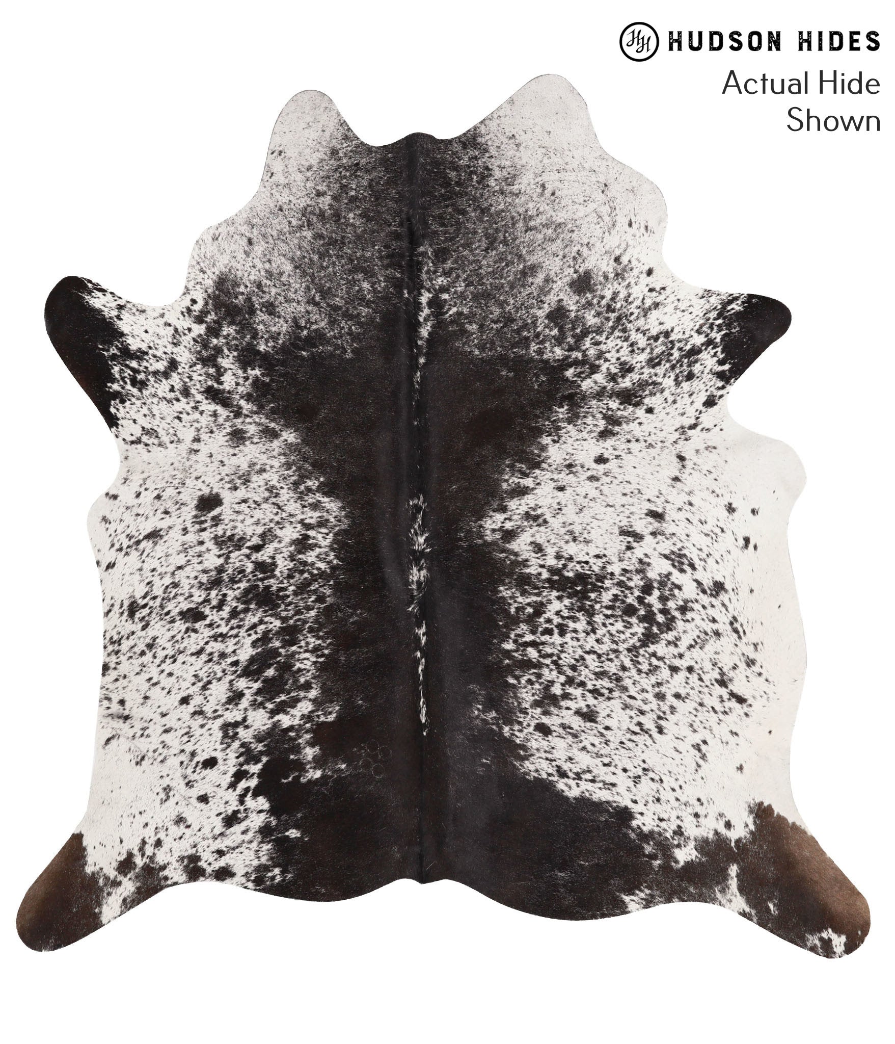 Salt and Pepper Black Cowhide Rug #67838