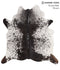 Salt and Pepper Black X-Large Brazilian Cowhide Rug 6'5