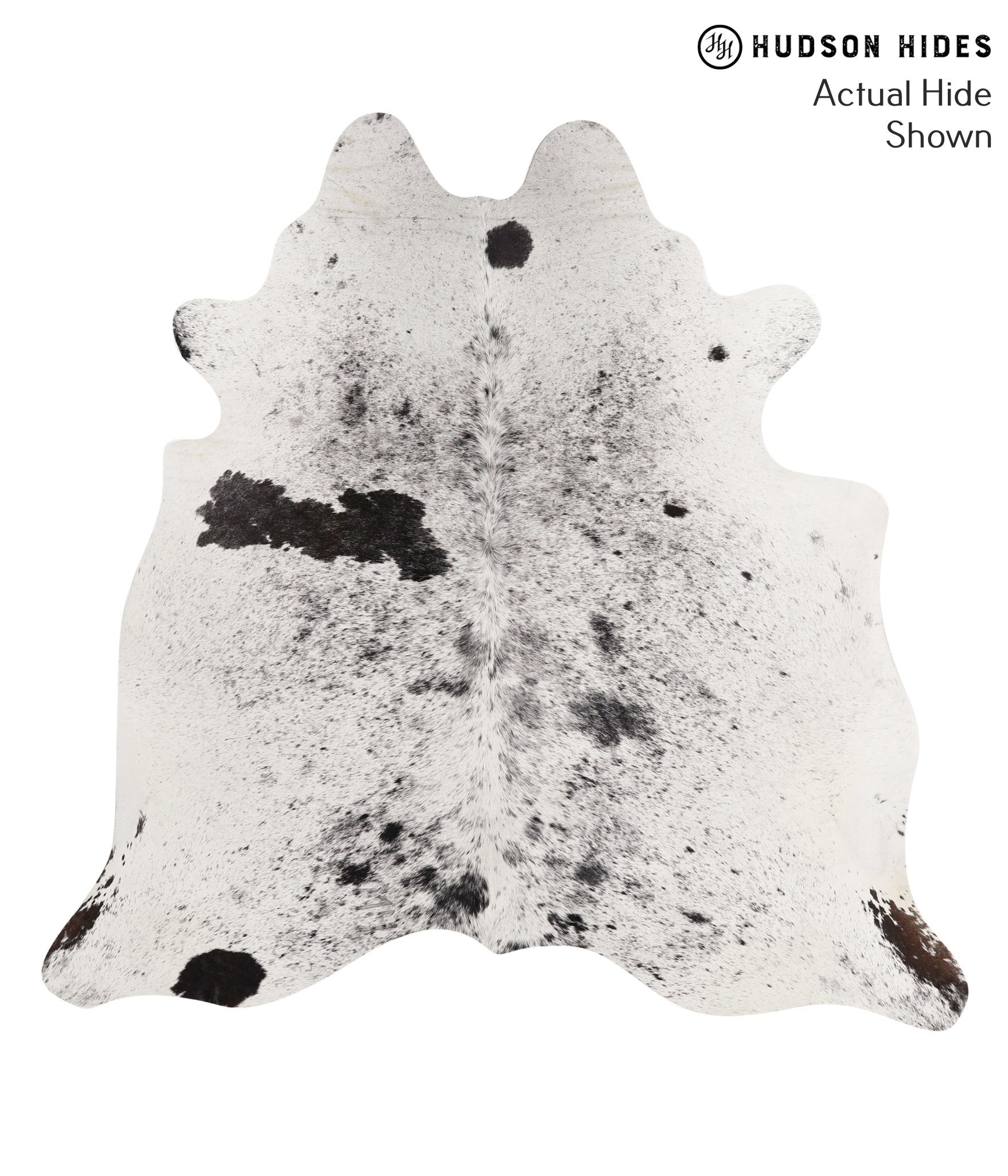 Salt and Pepper Black Cowhide Rug #67924