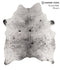 Salt and Pepper Black Large Brazilian Cowhide Rug 6'8