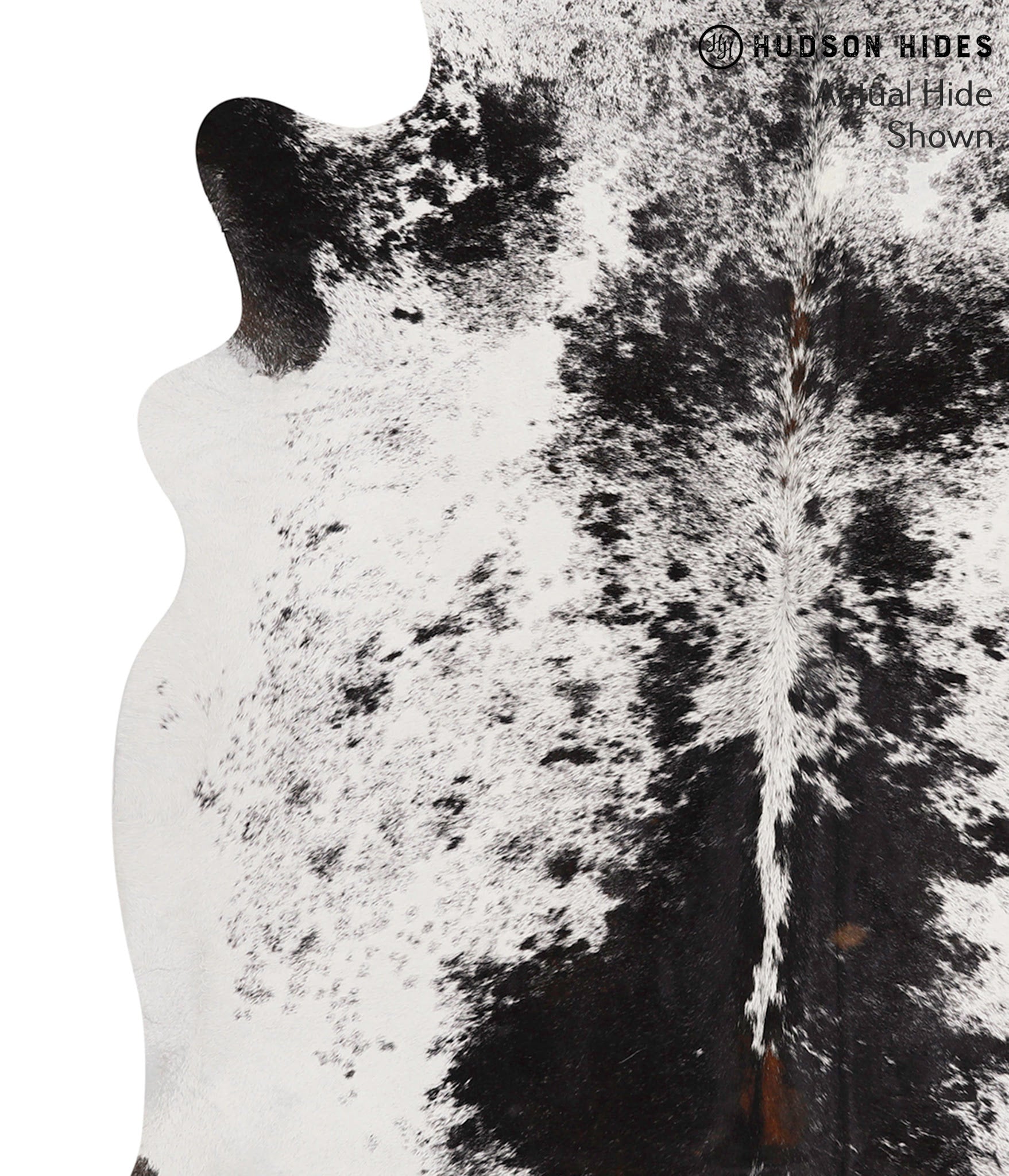 Salt and Pepper Black Cowhide Rug #68002