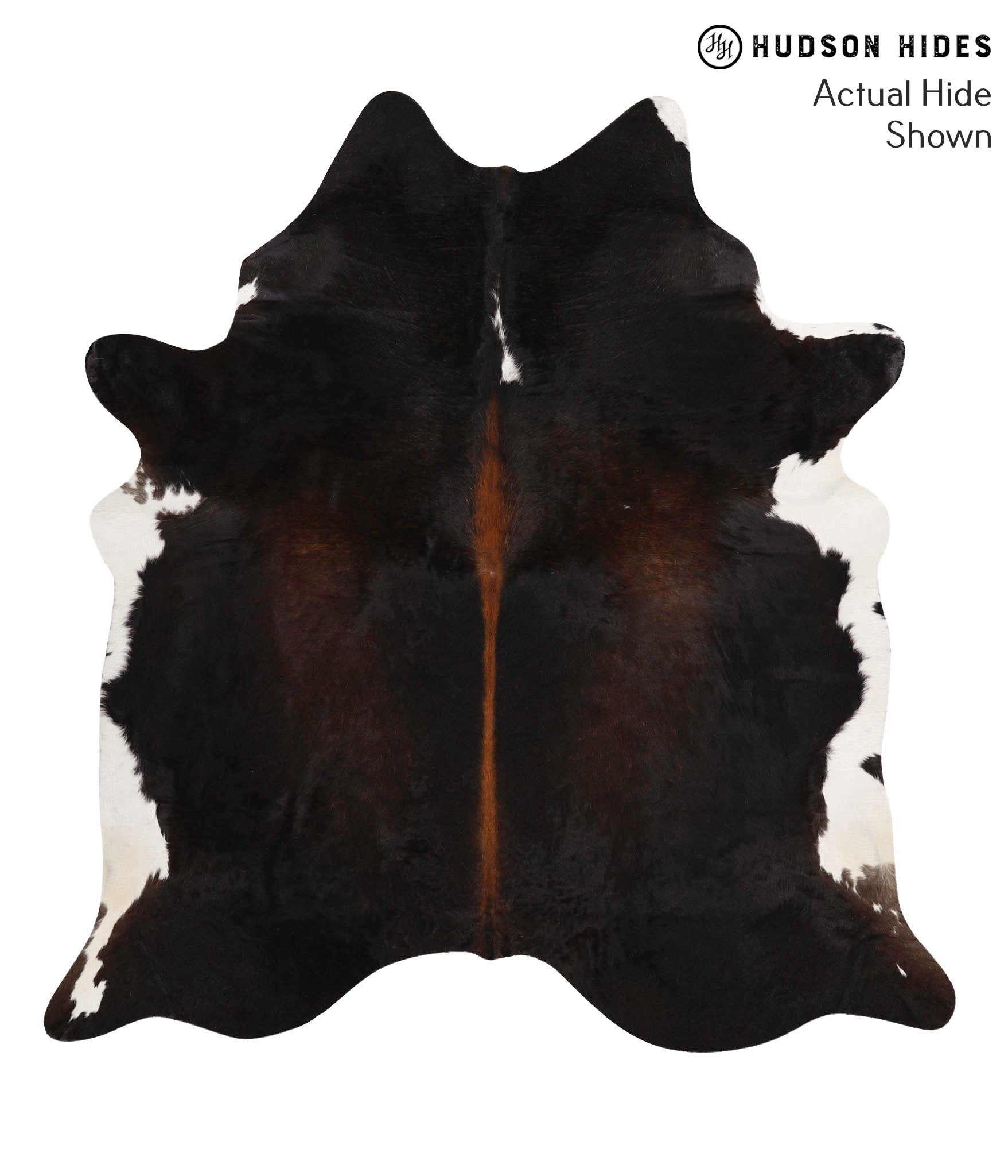 Chocolate and White Cowhide Rug #68119