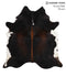 Chocolate and White X-Large Brazilian Cowhide Rug 7'0