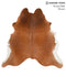 Brown and White Regular XX-Large Brazilian Cowhide Rug 7'1