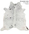 Salt and Pepper Black X-Large Brazilian Cowhide Rug 7'2