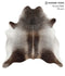 Grey with Beige X-Large Brazilian Cowhide Rug 6'11