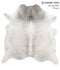 Light Grey X-Large Brazilian Cowhide Rug 7'1