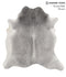 Medium Grey X-Large Brazilian Cowhide Rug 6'7