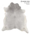 Medium Grey X-Large Brazilian Cowhide Rug 6'9