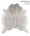 Medium Grey Large Brazilian Cowhide Rug 6'4