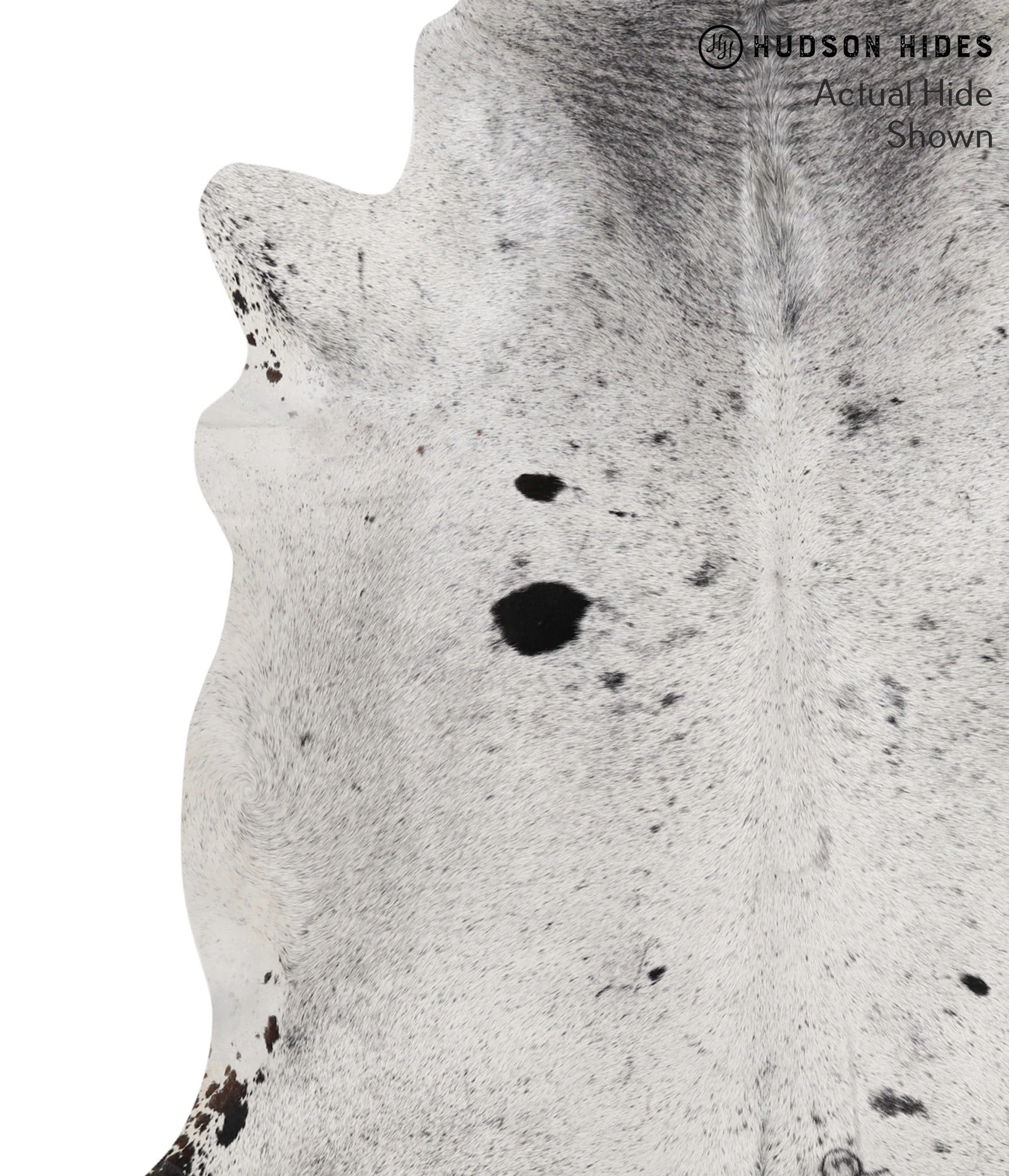 Salt and Pepper Black Cowhide Rug #69283