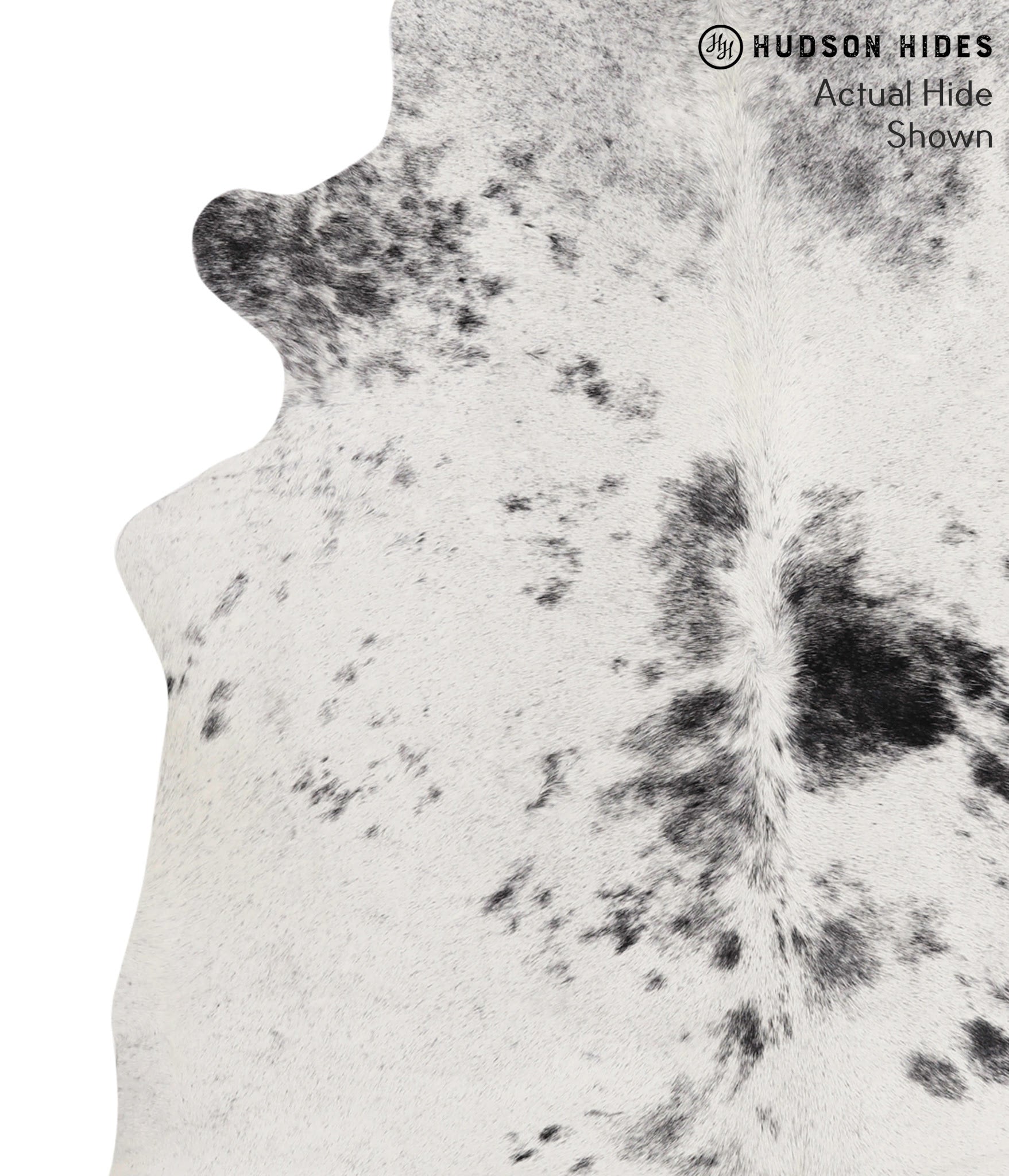 Salt and Pepper Black Cowhide Rug #69308