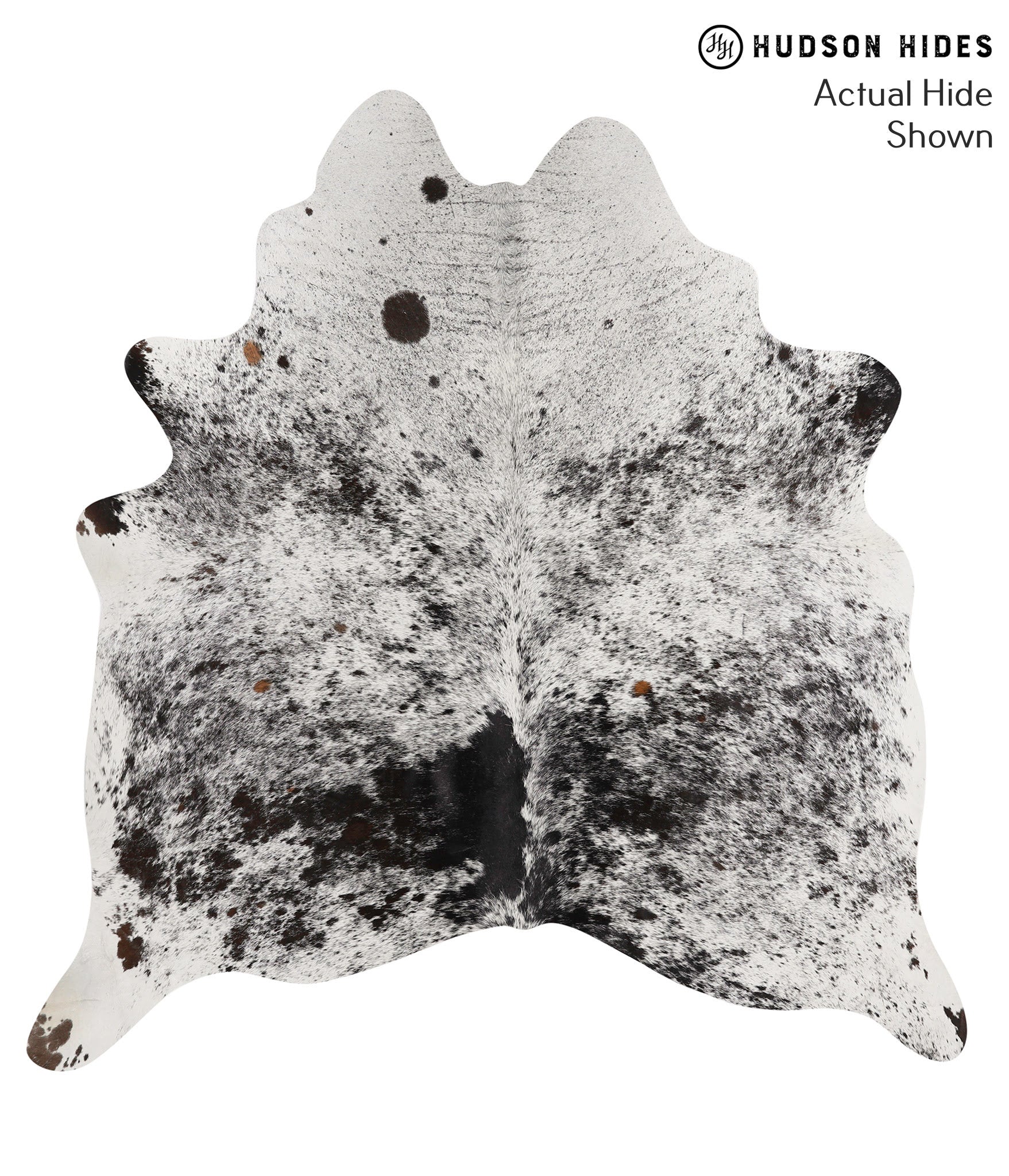 Salt and Pepper Black Cowhide Rug #69312