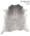 Medium Grey X-Large Brazilian Cowhide Rug 6'8