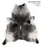 Salt and Pepper Black X-Large Brazilian Cowhide Rug 6'11