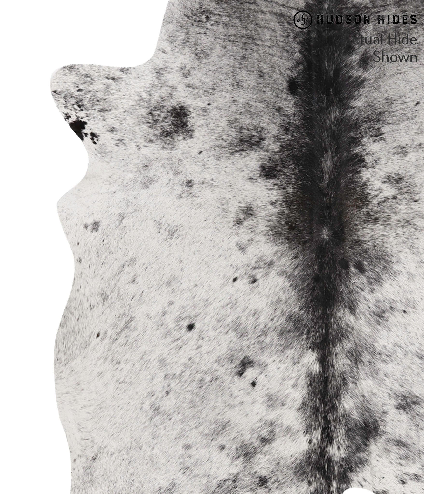 Salt and Pepper Black Cowhide Rug #70040