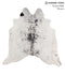 Salt and Pepper Black Large Brazilian Cowhide Rug 6'1