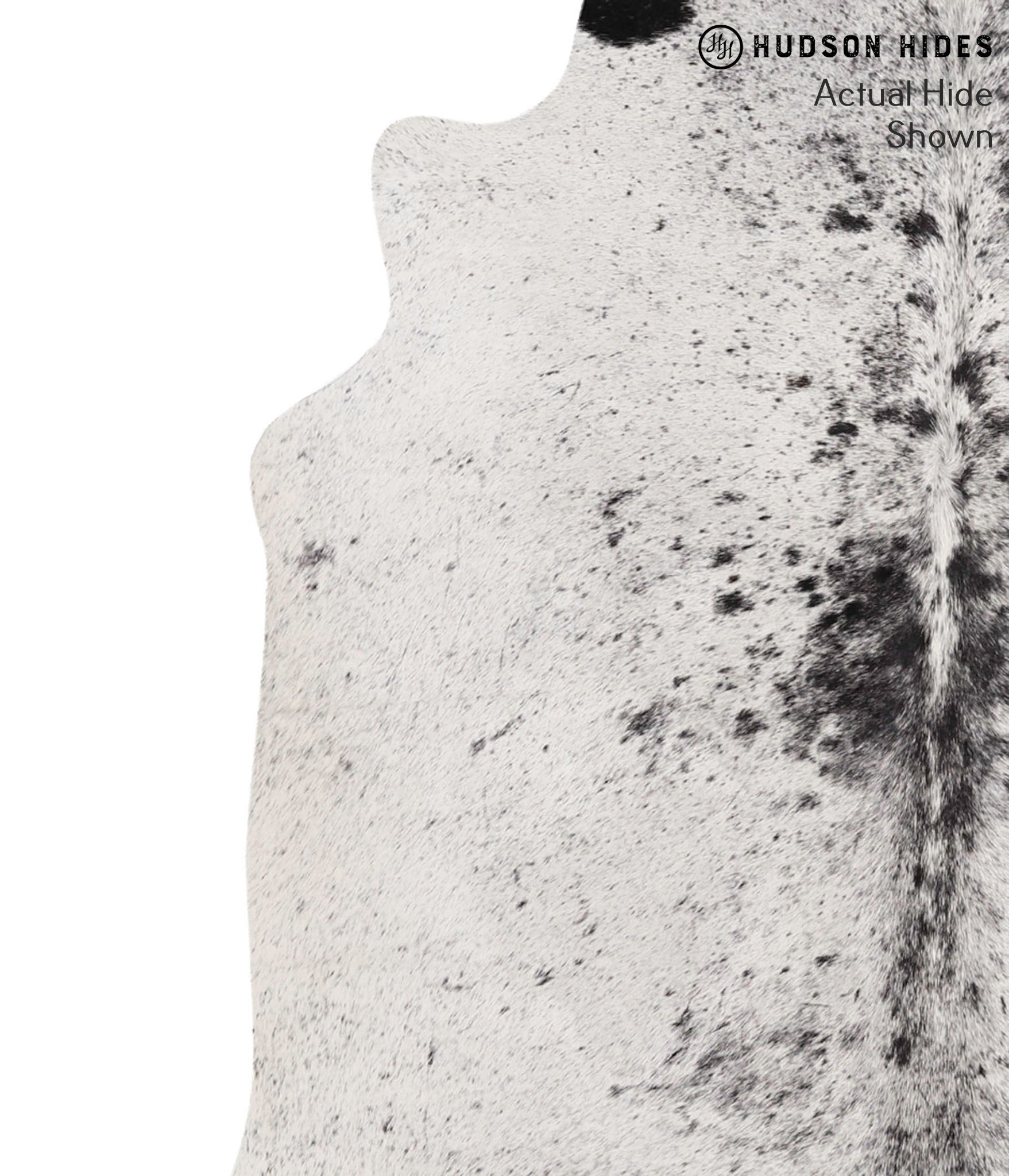 Salt and Pepper Black Cowhide Rug #70247