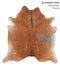 Solid Brown X-Large Brazilian Cowhide Rug 7'0