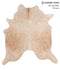 Beige X-Large Brazilian Cowhide Rug 7'0