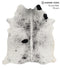 Salt and Pepper Black Large Brazilian Cowhide Rug 5'11