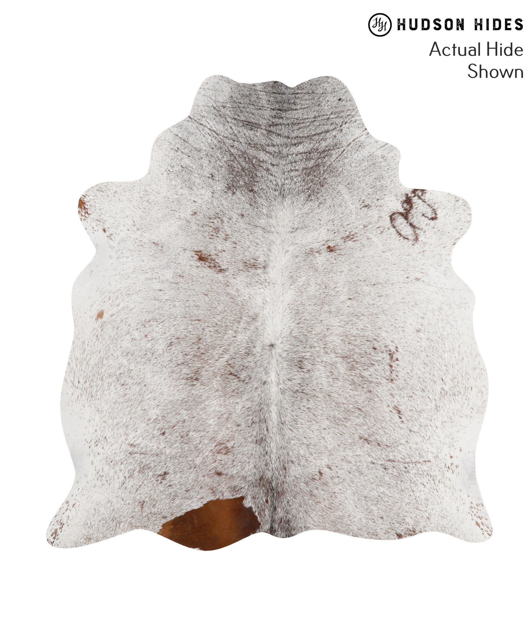 Salt and Pepper Brown Cowhide Rug #71657