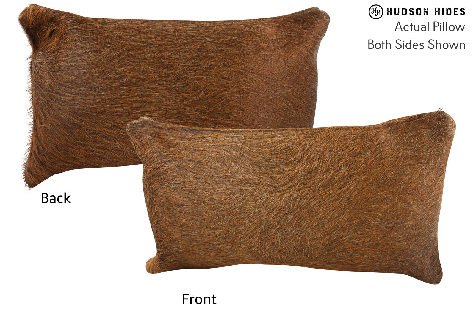 Solid Brown Cowhide Pillow #71989